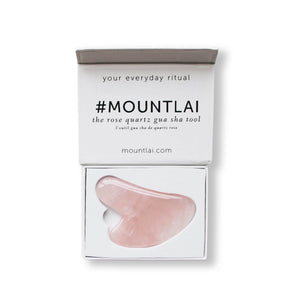 Mount Lai Rose Quartz Gua Sha Facial Lifting Tool